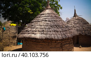 Lanscape with Mataya village of sara tribe people, Guera, Chad (2018 год). Стоковое фото, фотограф Сергей Майоров / Фотобанк Лори