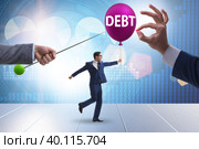 Debt and loan concept with balloon. Стоковое фото, фотограф Elnur / Фотобанк Лори