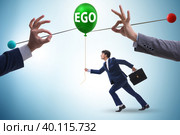 Businessman in excessive ego concept. Стоковое фото, фотограф Elnur / Фотобанк Лори