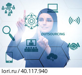 Concept of outsourcing in modern business. Стоковое фото, фотограф Elnur / Фотобанк Лори