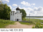 Храм Ильи Пророка на погосте Выбуты в Псковской области (2015 год). Редакционное фото, фотограф Солодовникова Елена / Фотобанк Лори