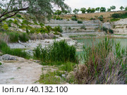 Landscape with St. Klimentovsky Lake in Inkerman, Crimea (2021 год). Стоковое фото, фотограф Виктория Кольцова / Фотобанк Лори
