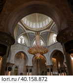 Details of Interior to Sheikh Zayed Mosque, Abu-Dhabi, UAE (2015 год). Стоковое фото, фотограф Сергей Майоров / Фотобанк Лори