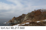 Зимний мыс. Стоковое видео, видеограф Кузнецов Александр / Фотобанк Лори