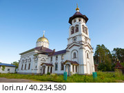 Церковь Александра Невского (1903г.) августовским днем. Пудож, Карелия (2019 год). Стоковое фото, фотограф Виктор Карасев / Фотобанк Лори