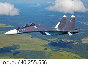 Многоцелевой истребитель Су-30СМ морской авиации ВМФ России (2019 год). Редакционное фото, фотограф Александр Тарасенков / Фотобанк Лори