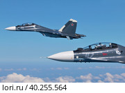 Многоцелевой истребитель Су-30СМ морской авиации ВМФ России (2019 год). Редакционное фото, фотограф Александр Тарасенков / Фотобанк Лори