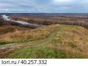 Гороховец.Лысая гора. Потрясающие виды на реку Клязьму с горы. Россия. Стоковое фото, фотограф Pukhov K / Фотобанк Лори