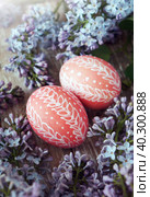 Easter eggs and cake, happy holidays. Стоковое фото, фотограф ElenArt / Фотобанк Лори