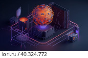 The Evolution of Technology: A Futuristic 3D Rendered Artwork. Стоковое AI-изображение, AI-художник Галина Царькова / Фотобанк Лори