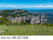 Rocky landscape of Natural Park de Sant Llorenc del Munt i l Obac. Стоковое фото, фотограф Яков Филимонов / Фотобанк Лори