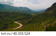 Aerial panoramic view to Colca canyon from the antahuilque viewpoint, Chivay, Arequipa, Peru (2018 год). Стоковое фото, фотограф Сергей Майоров / Фотобанк Лори