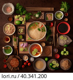Flatley of Vietnamese cuisine. Стоковое AI-изображение, AI-художник Ярославский Максим / Фотобанк Лори