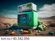 Abstract illustration of overproduction and overabundance of things. Стоковое AI-изображение, AI-художник Мария Фадеева / Фотобанк Лори
