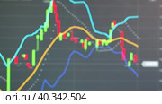 Unfocused Stock Exchange Chart Currency Chart Background. Stock or cryptocurrency market. Стоковое видео, видеограф Александр Кротков / Фотобанк Лори