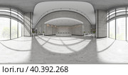 Spherical 360 panorama projection Interior of reception 3D illustration. Стоковая иллюстрация, иллюстратор Hemul / Фотобанк Лори