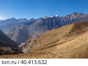 Mountain trail trekking route Muktinath Lupra Himalayas, Nepal (2016 год). Стоковое фото, фотограф Михаил Пряхин / Фотобанк Лори