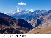 Mount Dhaulagiri and Tukuche Peak seen from Muktinath, Nepal (2016 год). Стоковое фото, фотограф Михаил Пряхин / Фотобанк Лори