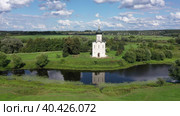 and one of the most unique temples in Russia, Vladimir region. Стоковое видео, видеограф Яков Филимонов / Фотобанк Лори