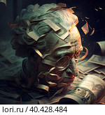 Банкир. Абстрактное изображение. Киберпанк. Стоковое AI-изображение, AI-художник Татьяна Бакуменко / Фотобанк Лори