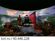 Музейный комплекс "Дорога памяти". Военно-патриотический парк "Патриот", Кубинка, Подмосковье. Диорама в зале, посвященном Берлинской операции и штурму рейхстага (2022 год). Редакционное фото, фотограф Наталья Николаева / Фотобанк Лори