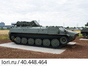 Волгоградская область, Средняя Ахтуба, Россия. Военная техника, самоходный зенитный ракетный комплекс Стрела-10М3, противовоздушная оборона. (2022 год). Редакционное фото, фотограф Андрей Цыганков / Фотобанк Лори