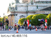 Велогонка La Strada Race. Участники во время заезда. (2023 год). Редакционное фото, фотограф Евгений Кашпирев / Фотобанк Лори