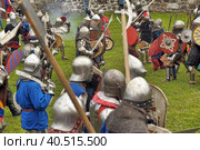 The knights fight in the tournament (2014 год). Редакционное фото, фотограф Анна Кривицкая / Фотобанк Лори