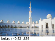 Abu Dhabi.The famous Sheikh Zayed Grand mosque. Стоковое фото, фотограф Саблин Станислав / Фотобанк Лори