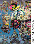 Takashi Murakami Art. Under the Radiation Falls, Garage. (2017 год). Редакционное фото, фотограф Iva Noel / Фотобанк Лори