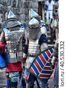 Festival of historical reconstruction. Knight's Castle. Knights in medieval armor (2012 год). Редакционное фото, фотограф Анна Кривицкая / Фотобанк Лори