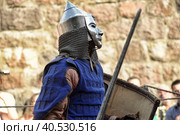 Festival of historical reconstruction. Knight's Castle. Knights in medieval armor (2012 год). Редакционное фото, фотограф Анна Кривицкая / Фотобанк Лори