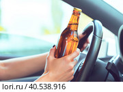 Dangerous female driver. Стоковое фото, фотограф Сергей Толмачёв / Фотобанк Лори