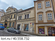 Czech Republic, Kutna Hora, 07,01,2016, Street in the centre of Kutna Hora, Sedlec, Czech Republic in winter. City heritage UNESCO. Редакционное фото, фотограф Анна Кривицкая / Фотобанк Лори