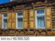 Window with wooden shutters (2018 год). Стоковое фото, фотограф Анна Кривицкая / Фотобанк Лори