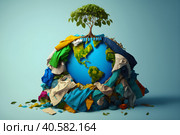 Abstract illustration of overproduction and overabundance of things. Стоковое AI-изображение, AI-художник Мария Фадеева / Фотобанк Лори