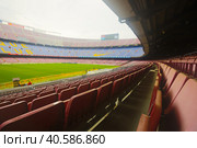 Camp Nou stadium of FC Barcelona, Catalonia (2021 год). Редакционное фото, фотограф Яков Филимонов / Фотобанк Лори