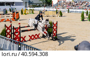 BitRiver CUP Show Jumping Tournament. Equestrian sports. (2023 год). Редакционное фото, фотограф Скрипачев Антон / Фотобанк Лори