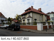 Вилла Карла Шмидта в районе Амалиенау Калининграда (2022 год). Редакционное фото, фотограф Free Wind / Фотобанк Лори