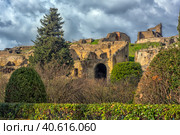 Pompei, Italy. 02,01,2018. The home of the ancient Roman ruins, part of the UNESCO World Heritage Sites. It is located near Naples. Редакционное фото, фотограф Анна Кривицкая / Фотобанк Лори