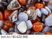 Natural colored stones of different breeds. Стоковое фото, фотограф Виктория Подгорная / Фотобанк Лори