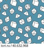 Seamless pattern of dice for board games. Стоковая иллюстрация, иллюстратор Lamina Akulova / Фотобанк Лори