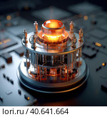 Micro Nuclear Reactor. Стоковое AI-изображение, AI-художник Кирилл Черезов / Фотобанк Лори
