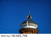 Навершие башни усадьбы купца И.В. Щёткина в Павлово (2023 год). Стоковое фото, фотограф Илья Старков / Фотобанк Лори