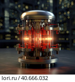 Micro Nuclear Reactor. Стоковое AI-изображение, AI-художник Кирилл Черезов / Фотобанк Лори