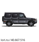 Inflated jeep. Стоковая иллюстрация, иллюстратор Юлия Васильева / Фотобанк Лори
