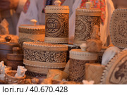 Handicrafts made of birch bark. Стоковое фото, фотограф Анна Кривицкая / Фотобанк Лори