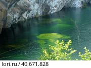Famous beautiful marble quarry Ruskeala. Стоковое фото, фотограф Анна Кривицкая / Фотобанк Лори