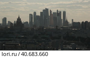Вид на Москву с высотки на Котельнической набережной (2023 год). Стоковое видео, видеограф Константин Смилга / Фотобанк Лори