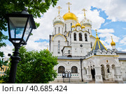 Собор Рождества Пресвятой Богородицы (Рождественский собор). Зачатьевский монастырь. Летний день. Москва. Россия (2023 год). Редакционное фото, фотограф E. O. / Фотобанк Лори